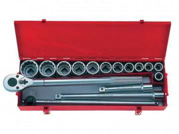 Набор торцевых головок с принадлежностями, 16 предметов KING TONY 6016MR