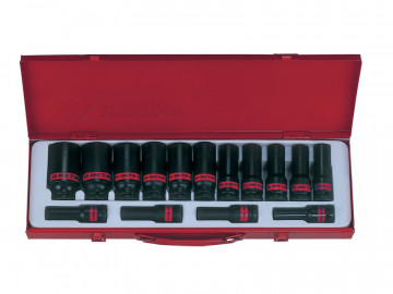 Набор ударных глубоких торцевых головок 1/2&quot, шестигранные, 3/8&quot-1&1/4&quot, 15 предметов KING TONY 4416SP