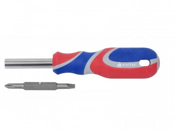 Отвёртка со сменными вставками, 6 в 1 МАСТАК 049-6B