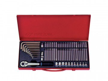 Набор вставок (бит) 3/8&quot, TORX, SPLINE, HEX, 69 предметов  KING TONY 5169PR