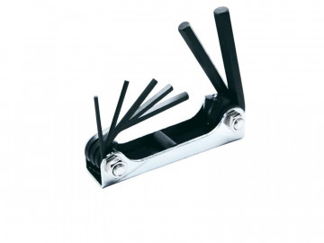 Складной комплект шестигранных ключей, 8 предм.: 2.5,3,4,5,6,8,10 мм Hans 16765-97M