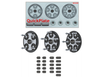 Набор 3шт фланцевых адаптеров QuickPlates для 4,5,6-и отв-й HAWEKA 210 400 001