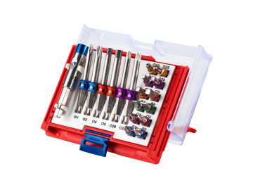 Набор вставок (бит) 1/4, TORX, HEX, PZ, PH, SLOT, 19 предметов МАСТАК 058-10019C