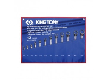 Набор накидных ключей, 6-32 мм, чехол из теторона, 12 предметов KING TONY 1712MRN