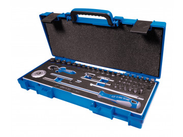 Набор торцевых головок с принадлежностями 1/4, шест-е, 4-14 мм, 55 пр. KING TONY 2553MRV01