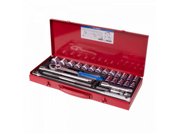 KING TONY Набор торцевых головок с принад. 1/2, 12е, 10-32 мм, 24 пр. 4224MR